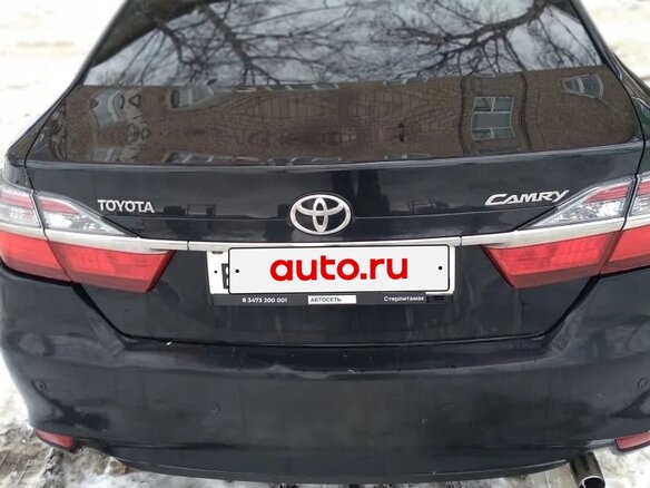 2016 Toyota Camry VII (XV50) Рестайлинг, чёрный, 1500000 рублей - вид 1