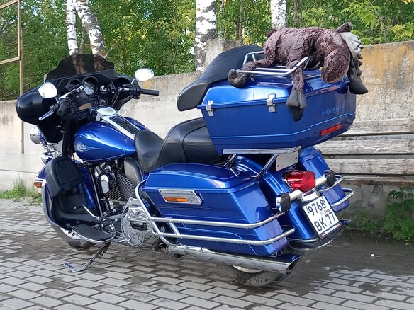 2009 Harley-Davidson Electra Glide, синий, 900000 рублей - вид 7