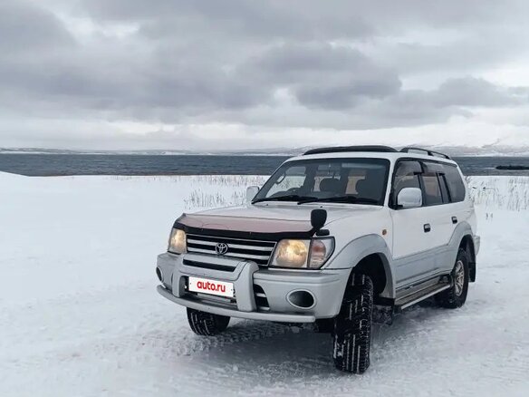 1998 Toyota Land Cruiser Prado 90 Series, белый, 1820000 рублей