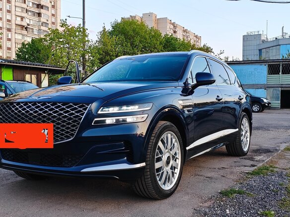2021 Genesis GV80 I, синий - вид 1