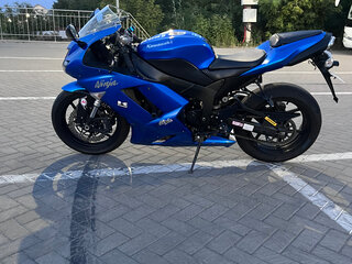2008 Kawasaki ZX-6R Ninja, синий, 630000 рублей, вид 3