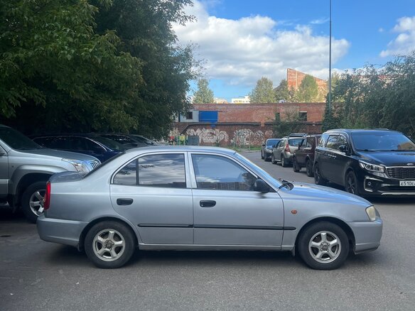 2007 Hyundai Accent ТагАЗ II, серебристый, 360000 рублей - вид 8