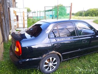 2005 Hyundai Accent ТагАЗ II, чёрный, 140000 рублей, вид 2