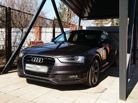 2014 Audi A4 IV (B8) Рестайлинг, серый - вид 1