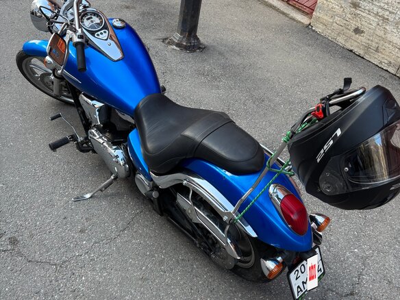 2007 Kawasaki VN900 Vulcan, синий, 450000 рублей - вид 4
