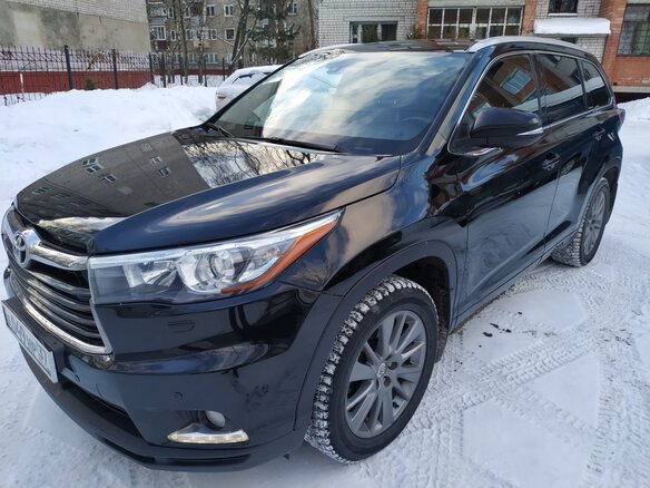 2014 Toyota Highlander III (XU50), чёрный - вид 12
