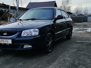 2007 Hyundai Accent ТагАЗ II, синий, 379000 рублей, вид 1