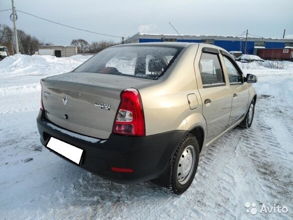 2013 Renault Logan I Рестайлинг, бежевый - вид 4