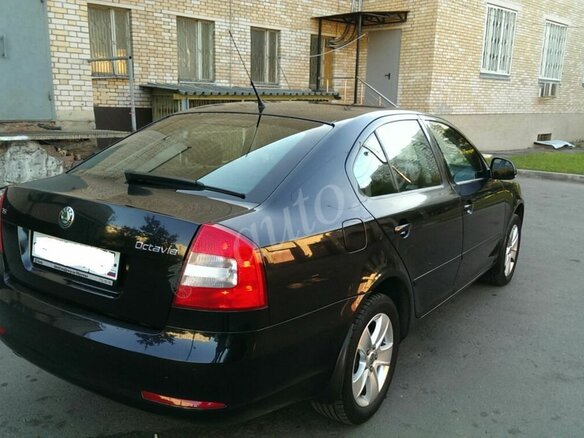 2011 Skoda Octavia II (A5) Рестайлинг, чёрный - вид 6