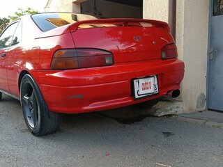 1992 Toyota Cynos I (L44), красный, 300000 рублей, вид 4