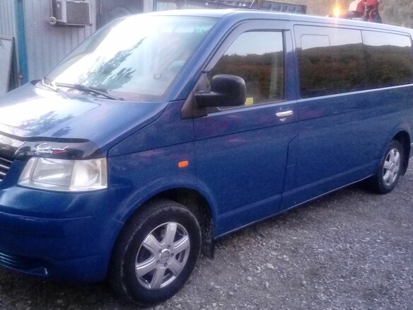 2007 Volkswagen Transporter T5, синий, 1200000 рублей