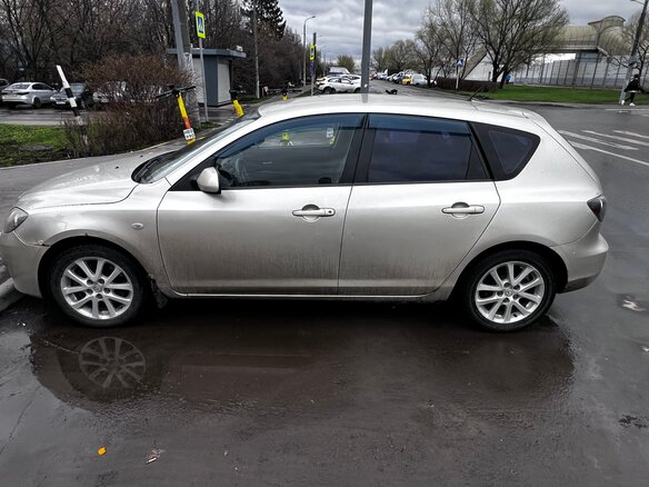 2008 Mazda 3 I (BK) Рестайлинг, серебристый, 550000 рублей - вид 3