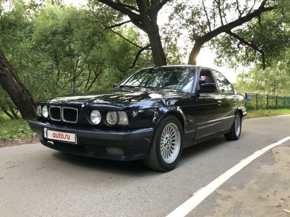 1994 BMW 5 серии 525i III (E34), синий - вид 3