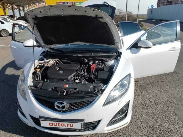 2012 Mazda 6 II (GH) Рестайлинг, белый, 1050000 рублей - вид 1