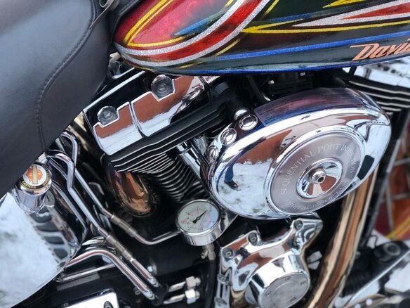 2004 Harley-Davidson Softail Custom, красный, 1188668 рублей - вид 33