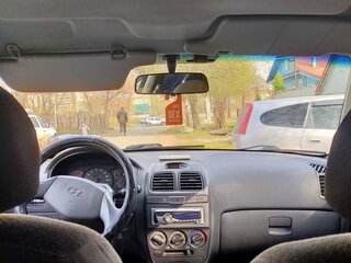 2007 Hyundai Accent ТагАЗ II, чёрный, 375000 рублей, вид 5