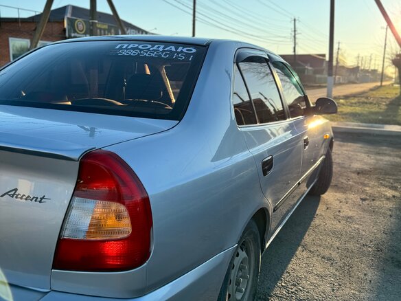 2007 Hyundai Accent ТагАЗ II, серебристый, 535000 рублей - вид 5