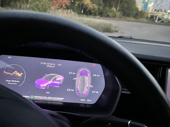 2019 Tesla Model S 75D I Рестайлинг, синий, 2500000 рублей - вид 15