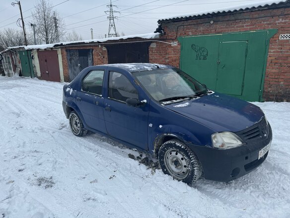 2007 Renault Logan I, синий, 190000 рублей - вид 1