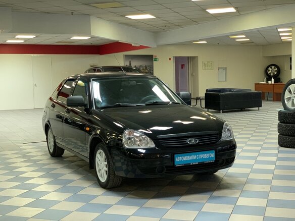 2012 Lada (ВАЗ) Priora I, чёрный - вид 4