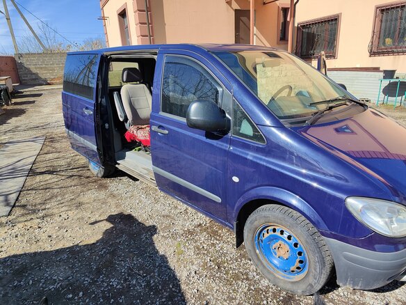 2008 Mercedes-Benz Vito 115 CDI L2 II (W639), синий, 1400000 рублей - вид 3