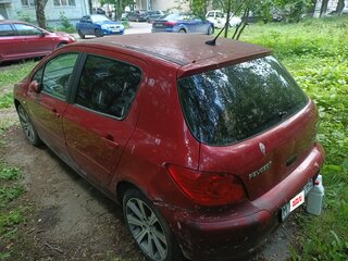 2006 Peugeot 307 I Рестайлинг, красный, 250000 рублей, вид 4