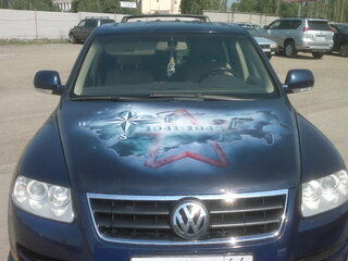 2004 Volkswagen Touareg I, синий, 1100000 рублей, вид 5