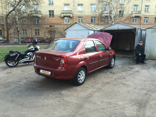 2011 Renault Logan I Рестайлинг, пурпурный, 333333 рублей, вид 3
