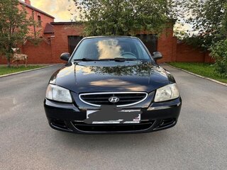 2008 Hyundai Accent ТагАЗ II, чёрный, 530000 рублей, вид 2