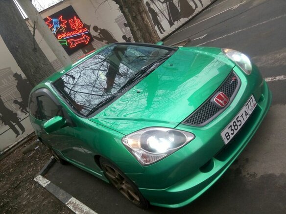 2003 Honda Civic Type R VII Рестайлинг, зелёный - вид 1