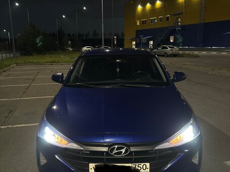 2019 Hyundai Elantra VI (AD) Рестайлинг, синий, 1370000 рублей, вид 3