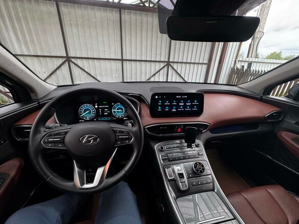 2021 Hyundai Santa Fe IV Рестайлинг, синий, 3905000 рублей - вид 6