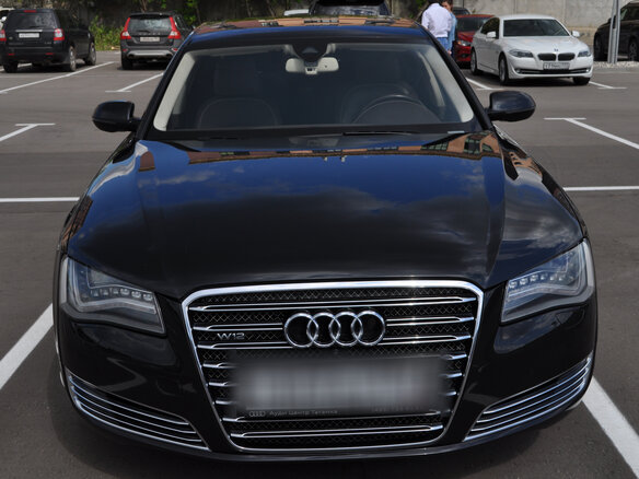 2012 Audi A8 Long III (D4), чёрный - вид 1