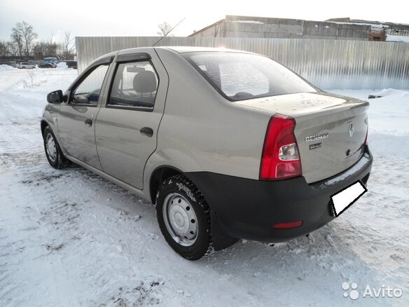 2013 Renault Logan I Рестайлинг, бежевый - вид 3
