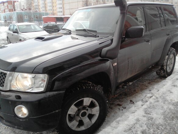 2007 Nissan Patrol V (Y61) Рестайлинг, чёрный - вид 3