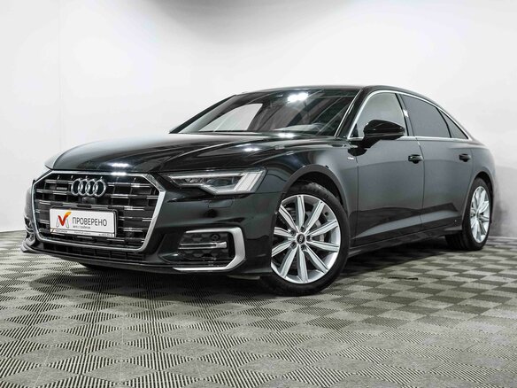 2024 Audi A6 45 TFSI Long V (C8) Рестайлинг, чёрный - вид 2