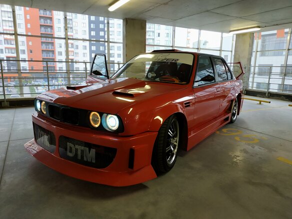 1991 BMW 3 серии 320i II (E30), красный - вид 3