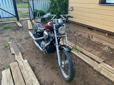 1993 Honda Steed 400, пурпурный, 300000 рублей, вид 4