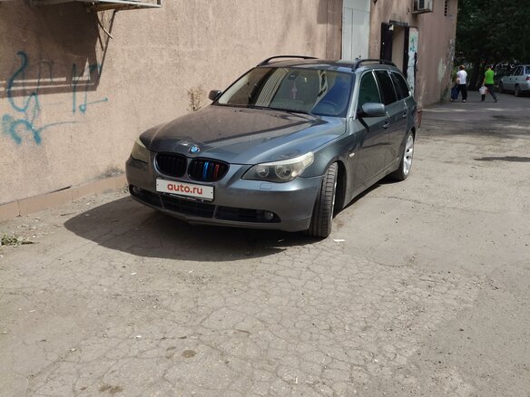 2005 BMW 5 серии 520d V (E60/E61), синий, 1100000 рублей - вид 2