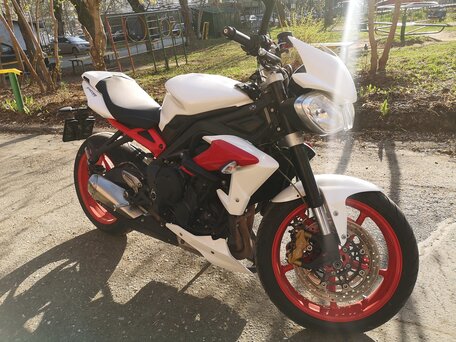 2013 Triumph Speed Triple, белый, 595000 рублей, вид 3