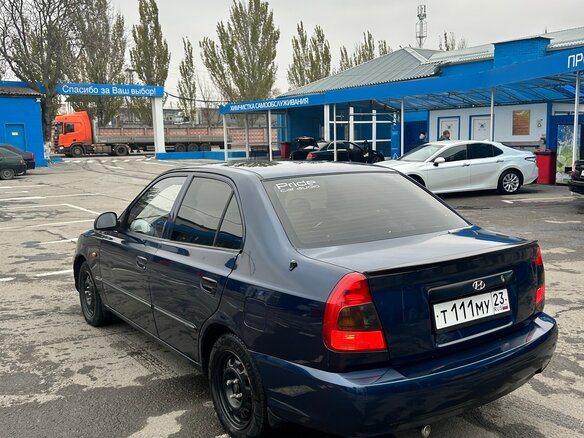 2008 Hyundai Accent ТагАЗ II, синий, 490000 рублей - вид 5