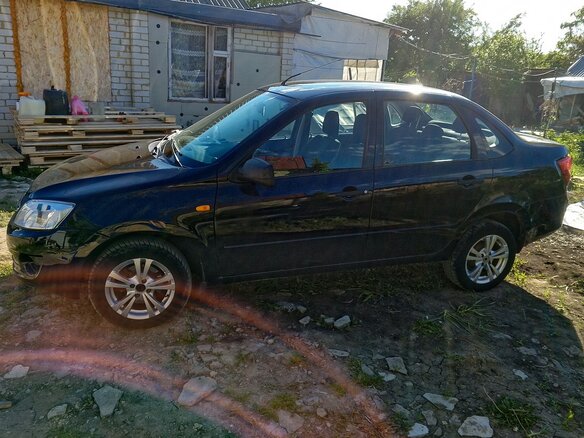 2013 Lada (ВАЗ) Granta I, чёрный, 565000 рублей - вид 5