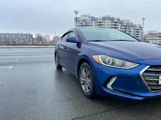 2017 Hyundai Elantra VI (AD), синий, 1345000 рублей, вид 3