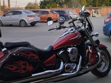 2010 Kawasaki VN900 Vulcan, красный, 550000 рублей, вид 3