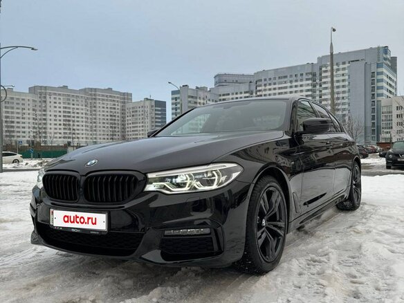 2019 BMW 5 серии 520i VII (G30/G31/G38), чёрный, 3524878 рублей
