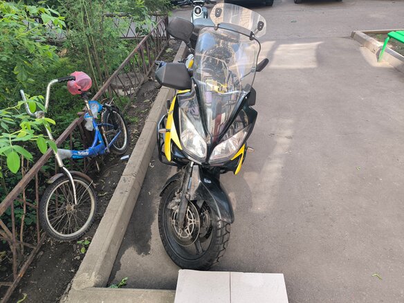 2002 Suzuki V-Strom 1000, жёлтый, 370000 рублей - вид 2