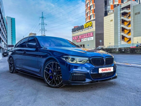 2018 BMW 5 серии 520d xDrive VII (G30/G31/G38), синий, 3200000 рублей - вид 9