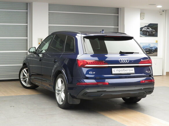 2020 Audi Q7 45 TDI II (4M) Рестайлинг, синий - вид 3