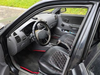 2007 Hyundai Accent ТагАЗ II, чёрный, 320000 рублей, вид 4