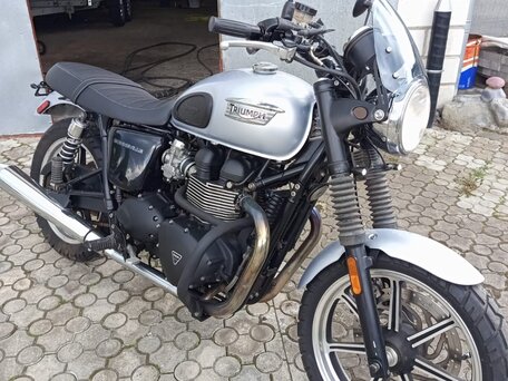 2014 Triumph Bonneville T100, серебристый, 550000 рублей, вид 4